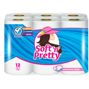 Soft n Pretty Bathroom tissue 12 roll